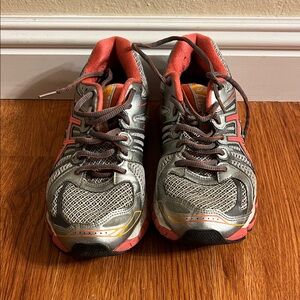 Asics Women's Athletic Shoes - Silver and Coral